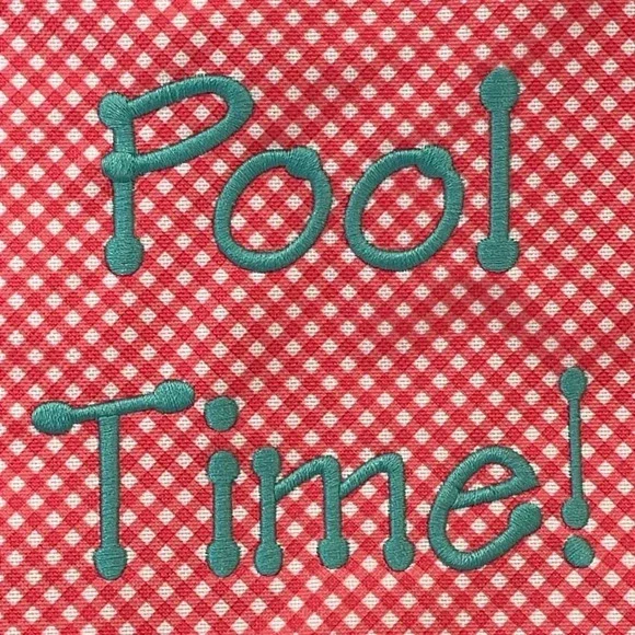 Thirty-One Pocket A Tote Zipper Utility Pouch Insert Coral Gingham Pool … - Picture 6 of 13